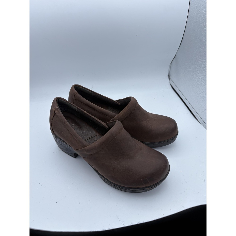 B.o.c‎ Clog Shoes Womens Size 8 Brown Leather Slip On Comfort Casual Mules